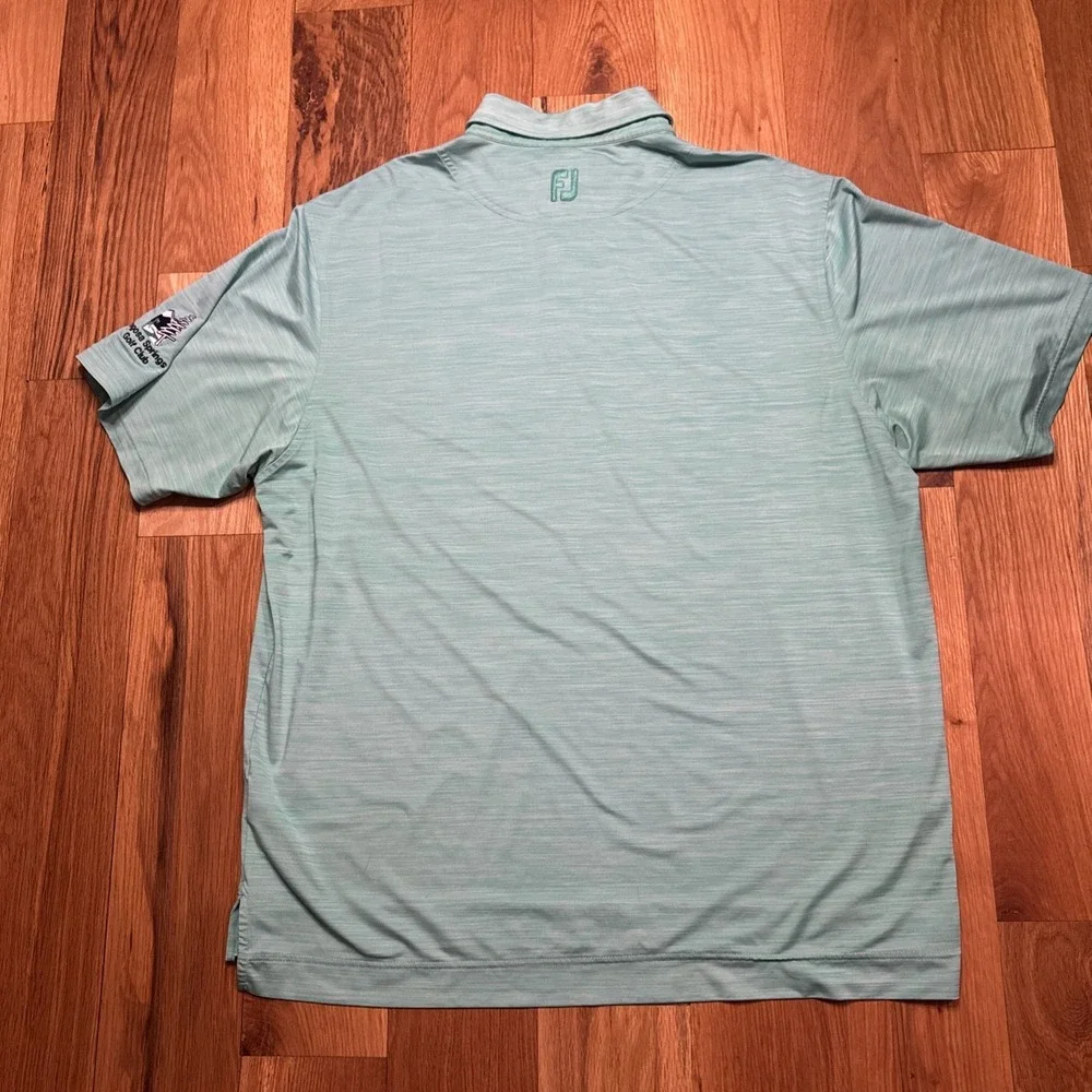 FootJoy Golf Polo Athletic Fit Green Dry Fitting Golf Shirt Mens Size XL w/patch - Picture 7 of 8